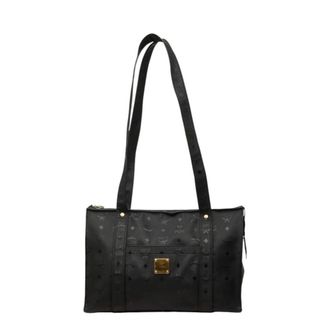 MCM Mcm Black Pvc Shoulder Bag Tote Bag (Pre-Owned)
