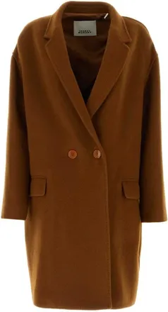 Isabel Marant Isabel Marant, Single-Breasted Coats, female, Brown, Size: S Efegozi Coat