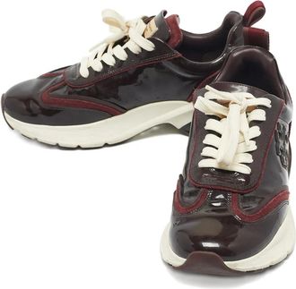 Tory Burch Sneakers in pelle lucida - Marrone