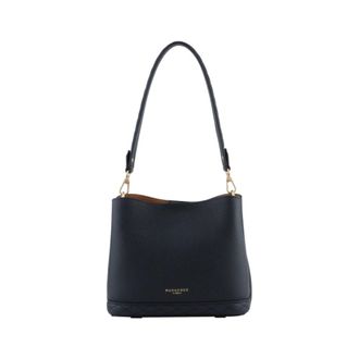 Pourchet Tassen, Dames, Blauw, ONE Size, Leer, Manhattan PM Satchel