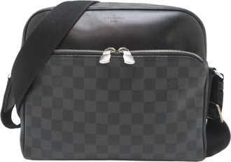 Louis Vuitton Black Damier Graphite Shoulder Bag (Pre-Owned)