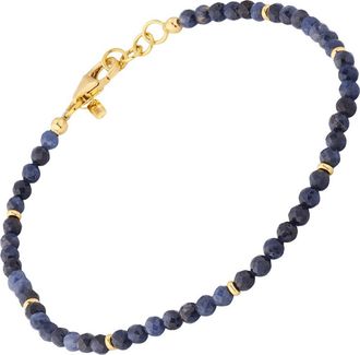 Jan Leslie 18K Gold Gemstone Beaded Bracelet in Sapphire at Nordstrom