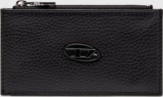 Diesel Flat card holder in grainy leather - Card cases - Man - Black