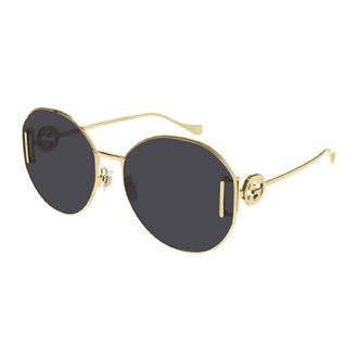 Gucci GG1206SA002 Logo Round Frame Sunglasses - Gold