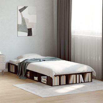 vidaXL Vidaxl - Estructura De Cama Madera De Ingenier&iacute;a Marr&oacute;n Roble 100x200 Cm