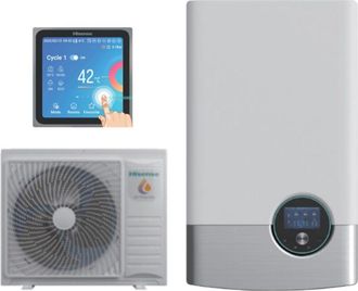 Hisense Pompa di Calore Splittata Monoventola Aria/Acqua Hi-Terma AHM-080HCDSAA + AHW-080HCDS1 R-32 Wi-Fi Optional con Comando Incluso