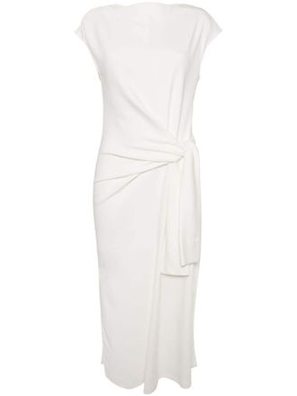 GOEN.J knot-detail sleeveless cotton-jersey midi dress - women - Cotton - L - White