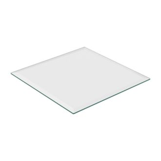 Relaxdays Relaxdays Piano Vetro Temperato Tavolo Quadrato Da 70x70 Cm, 8 Mm, Esg, Lastra Per Camino A Legna, Trasparente
