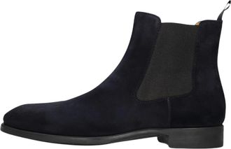 Magnanni Blauwe Stijlvolle Herenlaarzen voor Herfst/Winter - Heren - Chelseaboots - Blauw - 40 EU - Wol - Schoenen