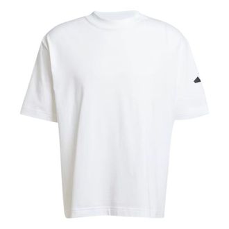 adidas Essentials Loose Fit 3 Bar Logo T-Shirt White JC9296