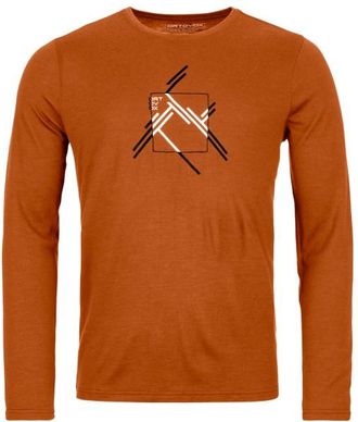 Ortovox 185 Merino Mountain Cutout L/S Merinoshirt für Herren | rot/braun