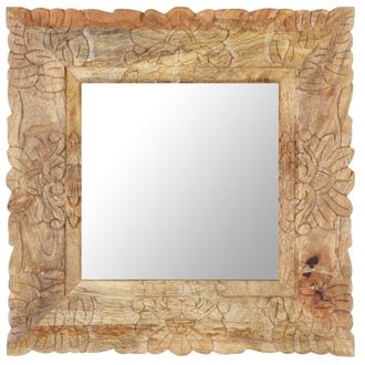 vidaXL Espejo De Madera Maciza De Mango 50x50 Cm Vidaxl