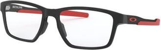 Oakley 55mm Rectangle optical glasses in Black/Red at Nordstrom