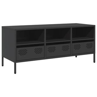 Berkfield Home TV Cabinet Black 101.5x39x43.5 cm Cold-rolled Steel