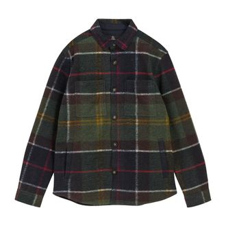 Barbour Overshirt Woodlane a quadri spazzolata - - Jackets - Uomo - Verde - S