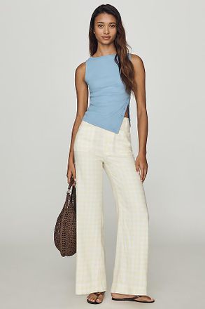 Maeve Colette European Linen Stretch Wide Leg Pants by Maeve