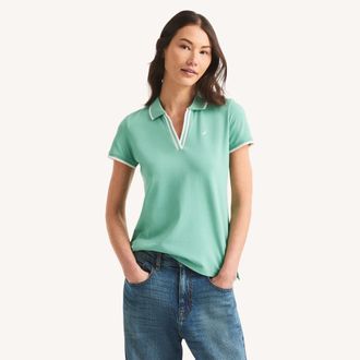 Nautica Womens Sustainably Crafted Deck Polo