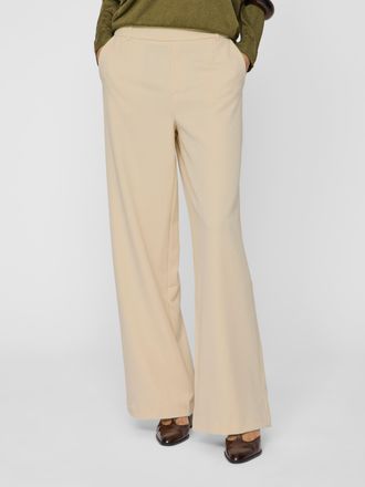 Vila Anzughose VILA VIVARONE HW WIDE PANT - NOOS, Damen, Gr. 34, N-Gr, sandshell, Milano Rib, Obermaterial: 66% Polyester, 28% Viskose, 6% Elasthan, unifar