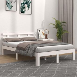 vidaXL Giroletto Bianco in Legno Massello 180x200 cm Super King - Vidaxl