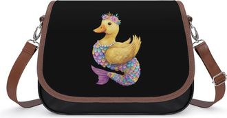Generic Duck with Mermaid Tail Fashion Womens Crossbody Bags Novelty Handbag Shoulder Bag Purse