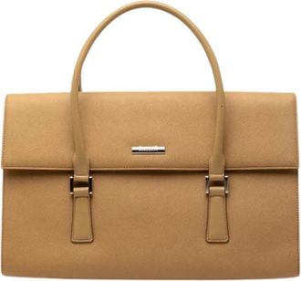 Burberry Pre-owned Handbags, female, Brown, Size: ONE SIZE Pre-owned Vintage Flap Handbag