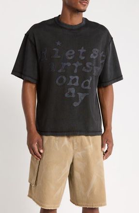 Diet Starts Monday Eye Exam Graphic T-Shirt in Vintage Black at Nordstrom, Size Xx-Large