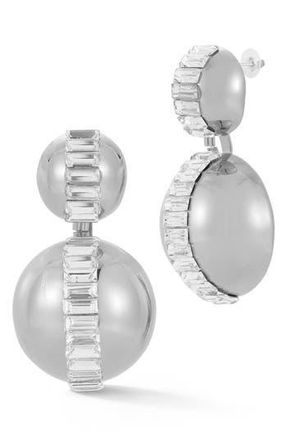 Sphera Milano Crystal Orb Drop Earrings in Silver at Nordstrom Rack