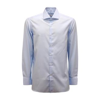 Sonrisa Camicia Superior Shirt - Heren - Zakelijke Overhemden - Blauw - S - Katoen - Overhemden
