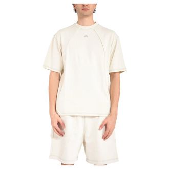 A-Cold-Wall* T-Shirts, male, Beige, Size: 2XL Panelled T-Shirt