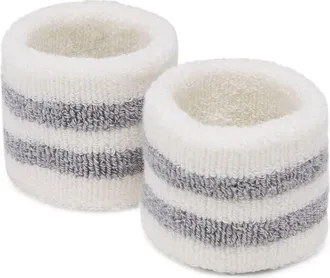 Brunello Cucinelli striped cotton cuffs - men - pure cotton - OS - White