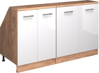 Vicco Conjunto De Armarios Para Techo Inclinado Rion, Blanco Alto Brillo, 140 Cm Lote De 2 Carcasas De Armario 60 Cm De Profundidad, Vicco