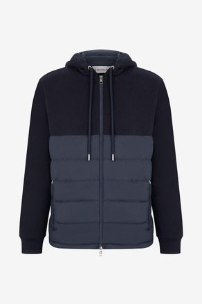 Moncler Kapuzensweatjacke mit Daunenteilen