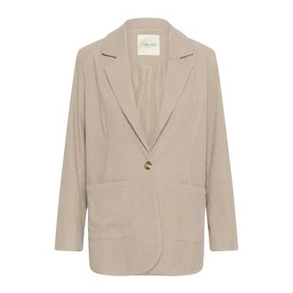 Cream Kanna Corduroy Blazer - female - Cream - Blazers - Beige - 2XL - Jackets