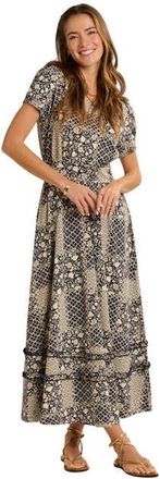 Brakeburn Katerina Printed Maxi Dress in Navy at Nordstrom, Size 16