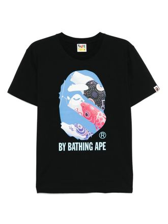 A Bathing Ape Carp photo T-shirt - men - Cotton - M - Black