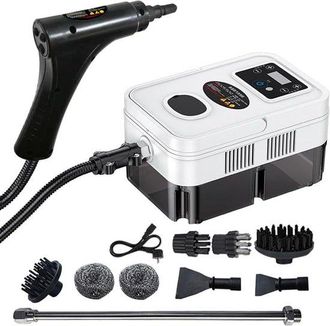 No Brand Limpiador A Vapor, Limpiador A Vapor Multifuncional De Alta Potencia, 3500 Vatios De Potencia, Equipado Con 3 Cabezales De Cepillo, Limpiador A Vapor 