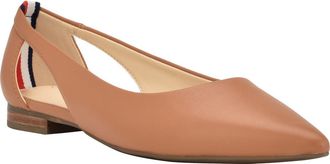 Tommy Hilfiger Velahi Pointed Toe Flat in Medium Natural 101 at Nordstrom, Size 5.5