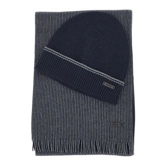 HUGO BOSS Conjunto de gorro y bufanda Fortuno - Accessories - Hombre - Azul - ONE SIZE