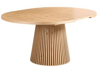 Beliani Mesa de comedor de derivado de madera 6 personas l120 160