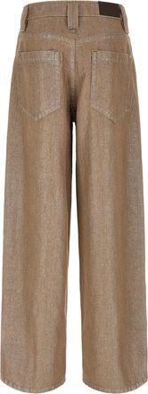 Brunello Cucinelli Womens Beige Cotton Relaxed Fit Jeans Clothing