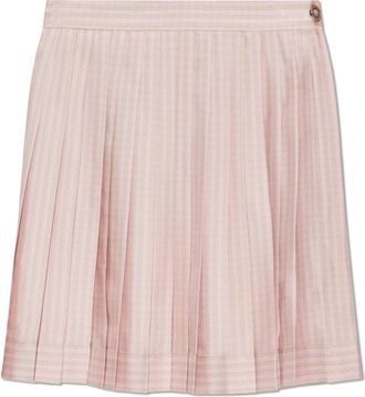 Versace Geplooide zijden rok - Dames - Korte rokken - Roze - S - Rokken