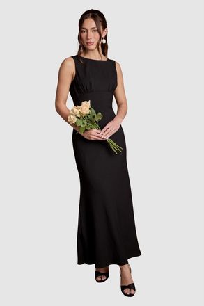 Coast Petite Cowl Back Maxi Dress in Black at Nordstrom, Size 8
