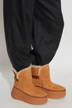 Chlo&eacute; Nama Platform Snow Boots, Womens, Brown
