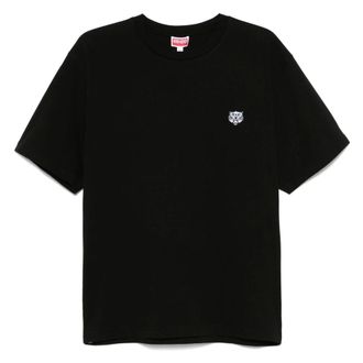 Kenzo T-Shirts, male, Black, Size: 2XL Happy Tiger Embroidered Classic T-Shirt