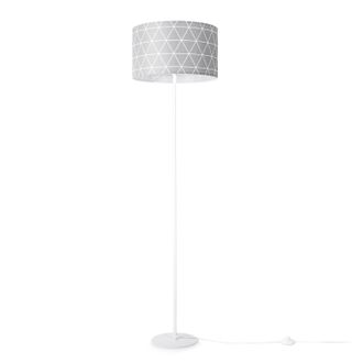 Paco Home Paco Home - Luminaria De Pie Sal&oacute;n Dormitorio E27 Escandinava Rosa Gris Azul Decoraci&oacute;n Gris (&oslash;38cm), L&aacute;mpara De Pie - Blanco