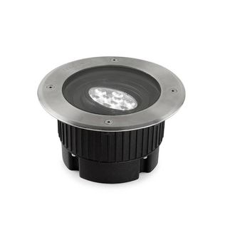 Netlighting Gea Power LED 9 Light Round Recessed Floor Light IP67 in Grey