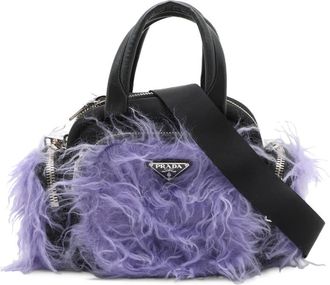 Prada Pre-owned Prada Fur and Tessuto Pocket Top Handle Cargo Bag Ladies 6ILMPRYH8H30GJIR