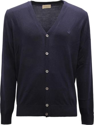 Brooksfield Wollen Cardigan - Heren - Vesten - Blauw - 3XL - Wol - Truien & Vesten