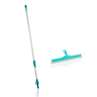 Leifheit Juego De Limpieza Mango Telesc&oacute;pico 190 Cm Con Articulaci&oacute;n + Cabezal De Escoba Ba&ntilde;o (56423-click)