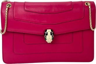 Bulgari Serpenti Forever Dark Pink Shoulder Bag